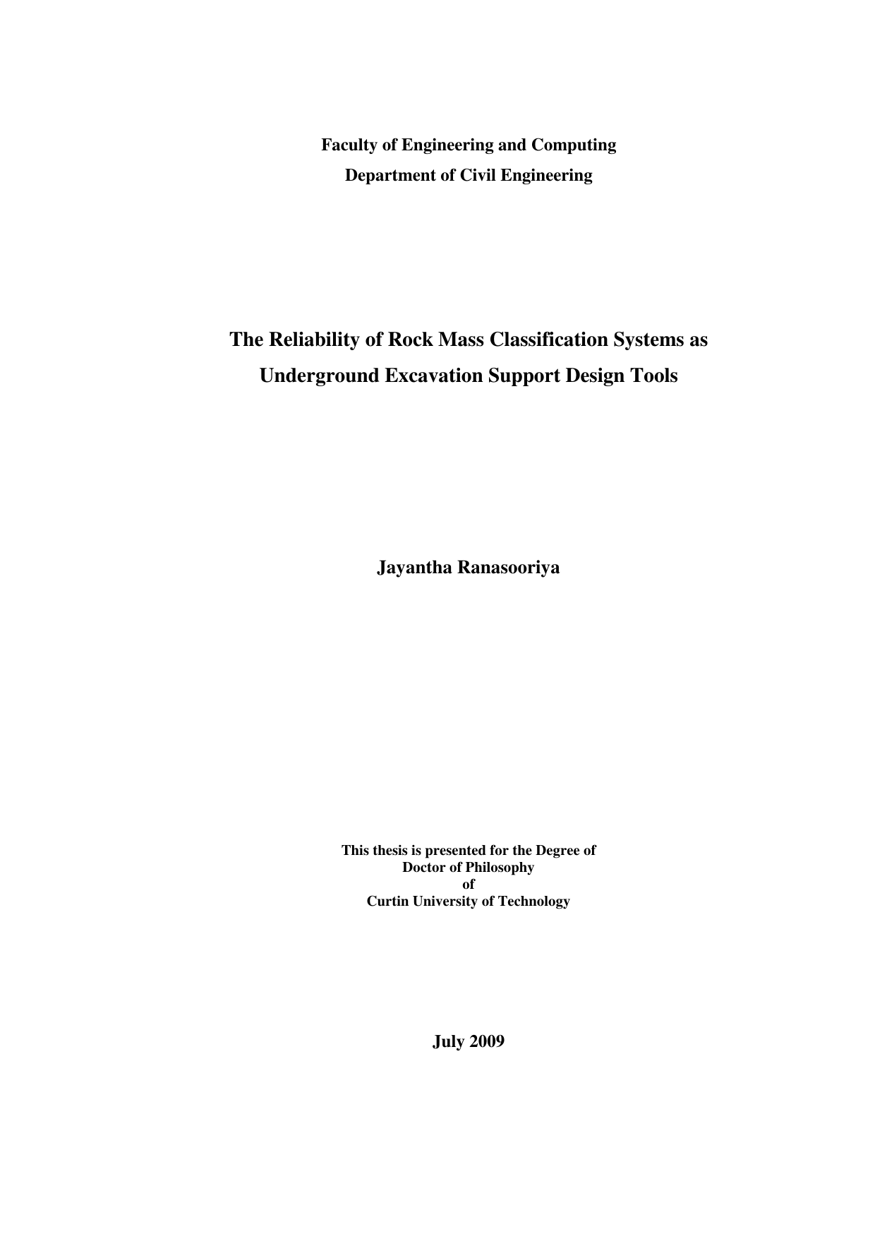 The Reliability Of Rock Mass Classification Manualzzcom - 