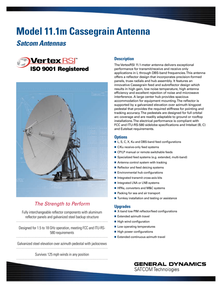 Model 11 1m Cassegrain Antenna Manualzz