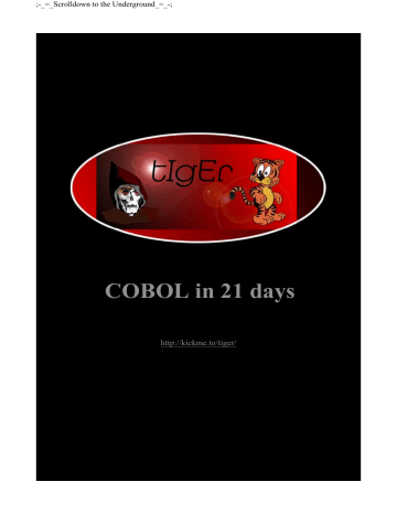 Teach Yourself Cobol In 21 Days Second Edition Manualzz