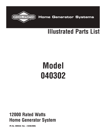 Briggs & Stratton 040229-2 Illustrated Parts List | Manualzz