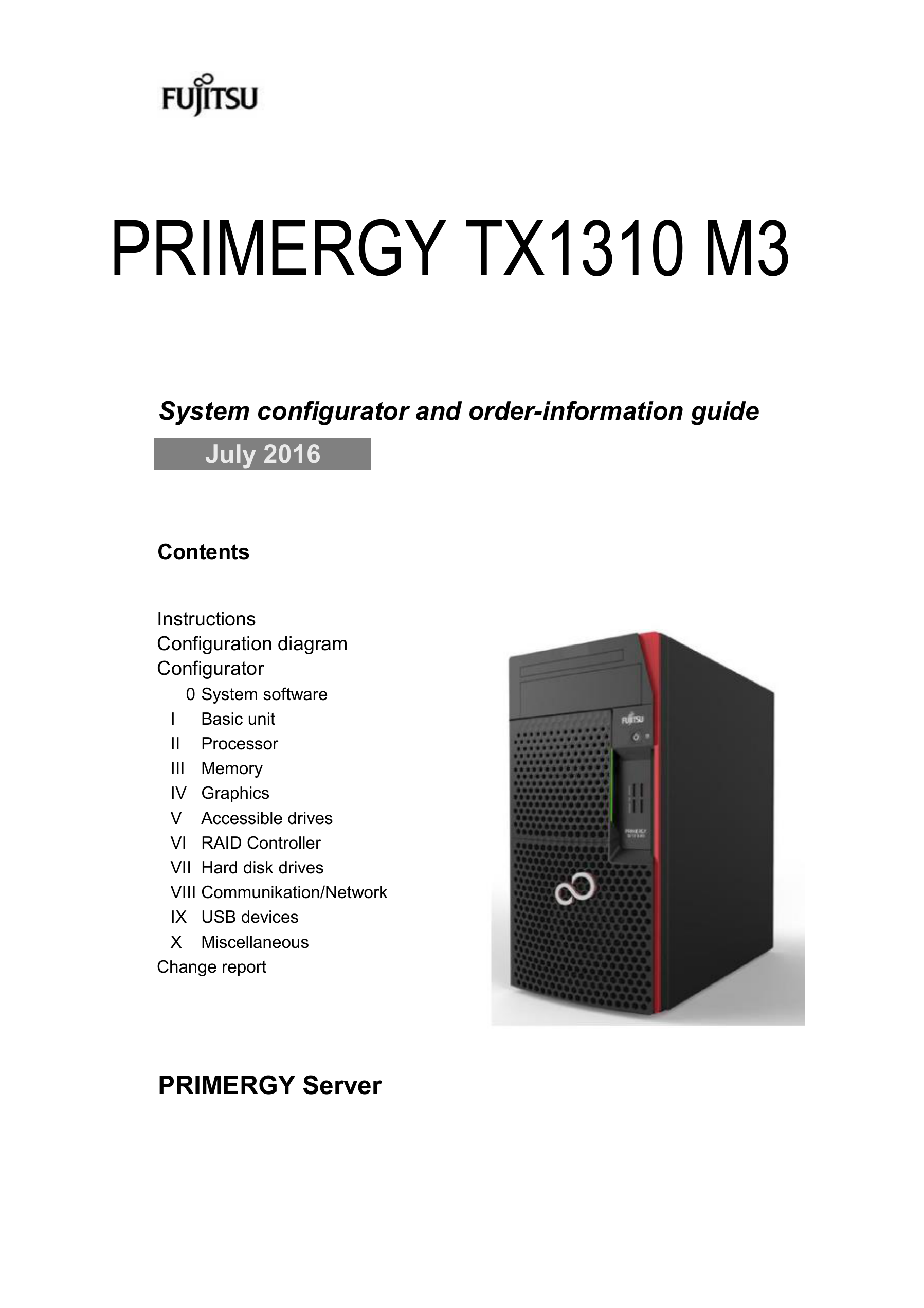 Configurator Primergy Tx1310 M3 Manualzz