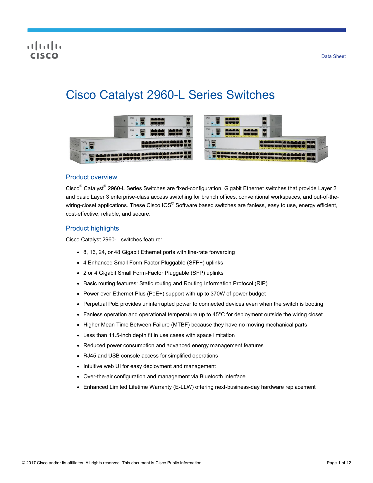 Cisco Catalyst 2960 L Series Switches Data Sheet Manualzz