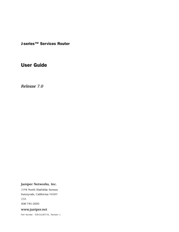 Juniper J2320 User manual | Manualzz