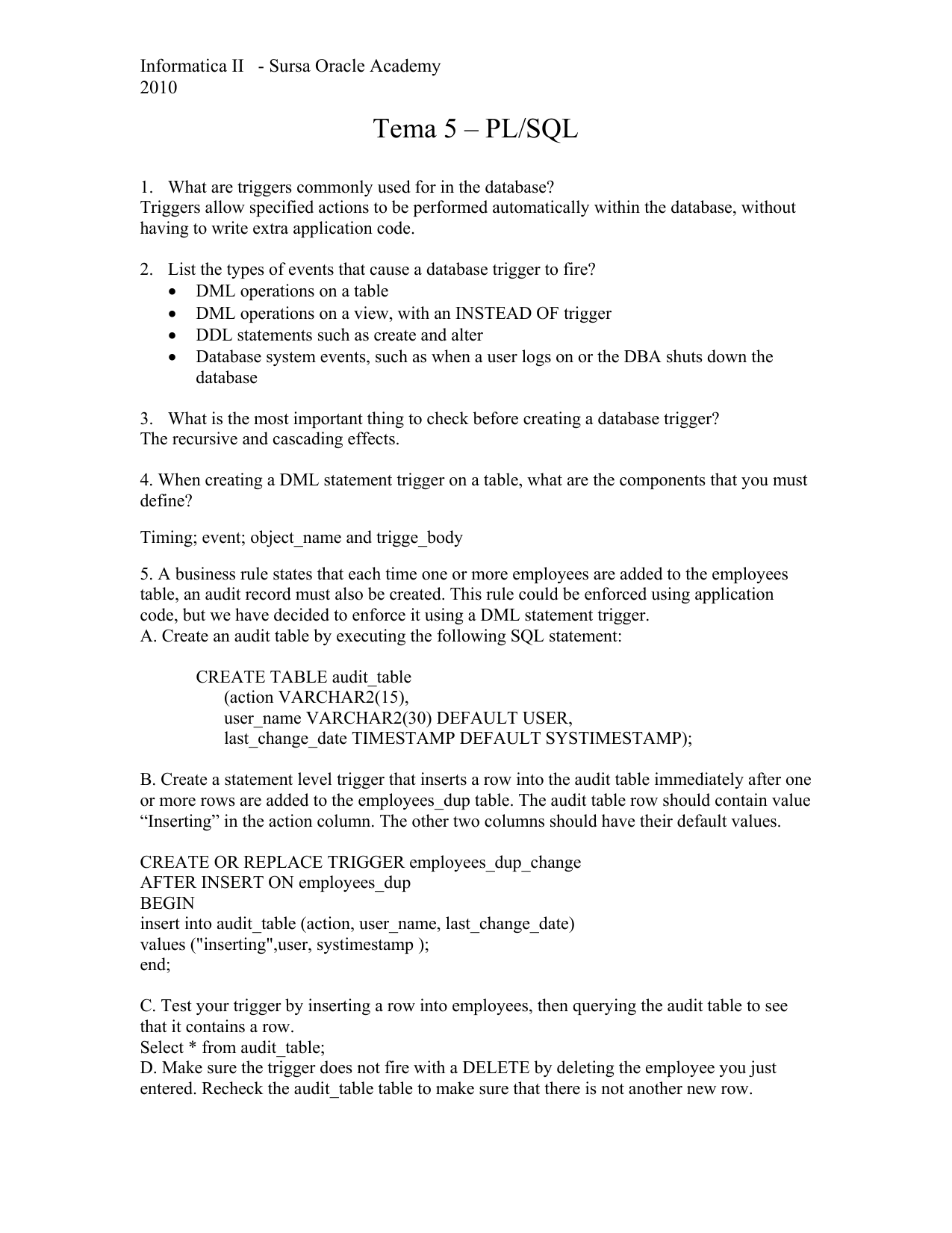 Tema 5 Pl Sql Cadre Didactice Manualzz