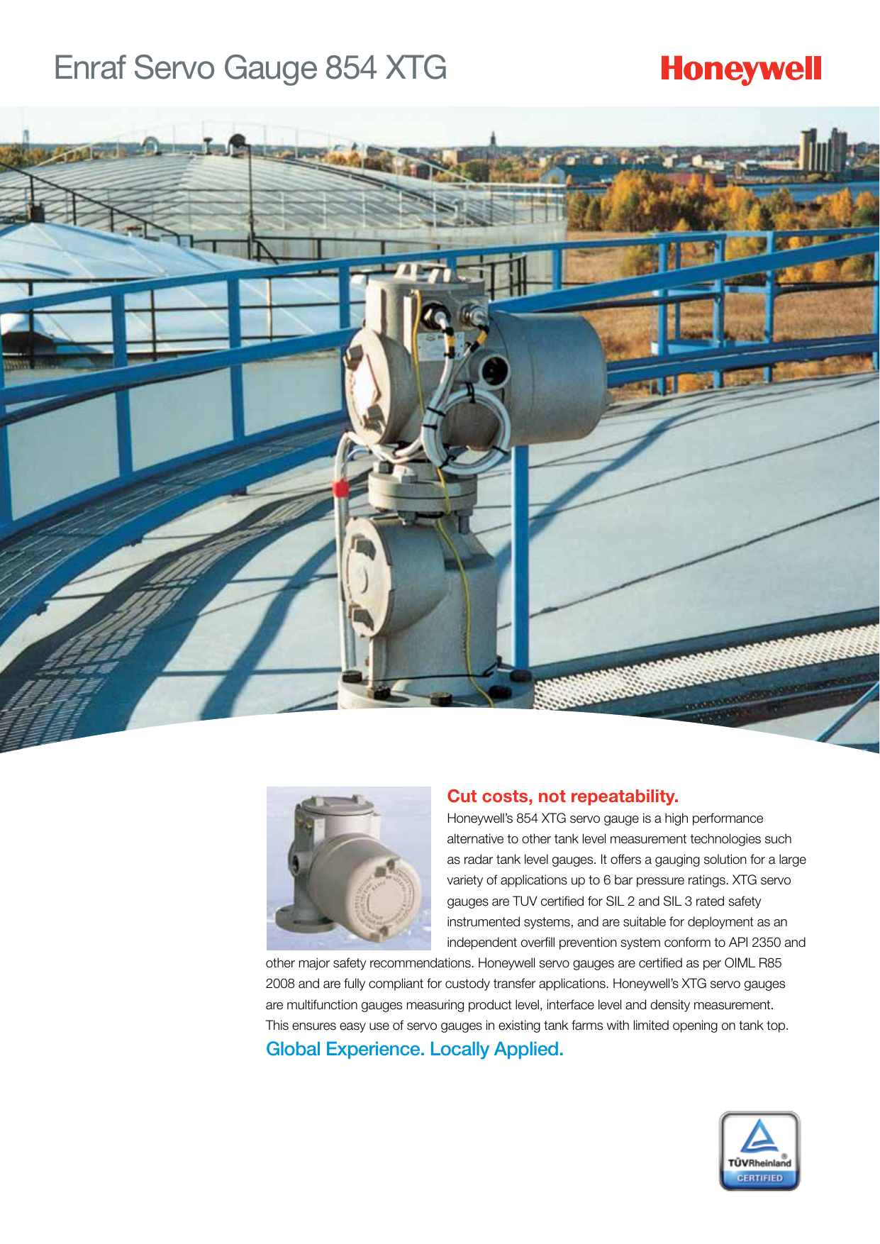 Enraf Servo Gauge 854 XTG - Honeywell Process Solutions | Manualzz