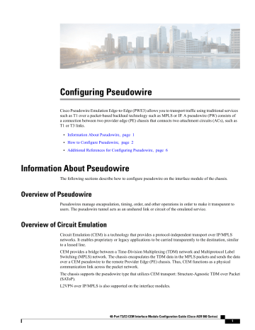 Configuring Pseudowire Manualzz