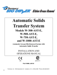 Automatic Solids Transfer System W-300-AST-E, W-500-AST-E, W-750-AST-E, W-1000-AST-E Installation Manual