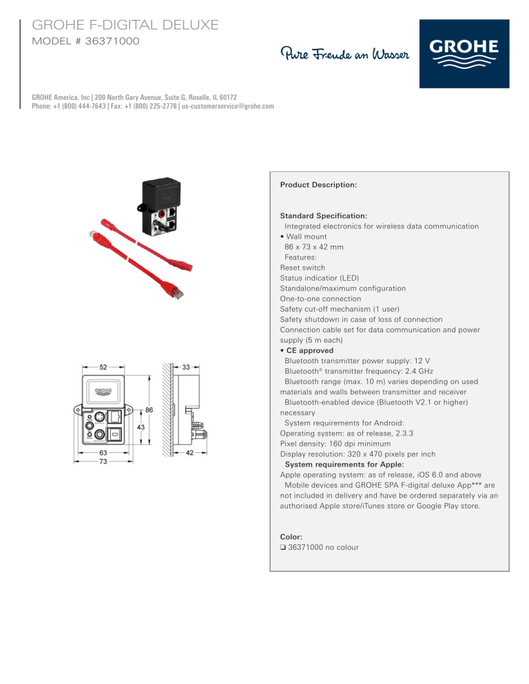 Grohe F Digital Deluxe Manualzz