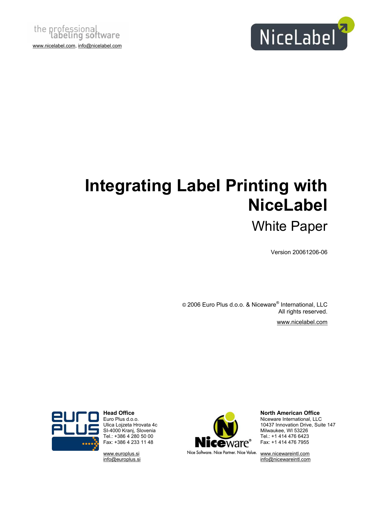 nicelabel pro 6 print on;y