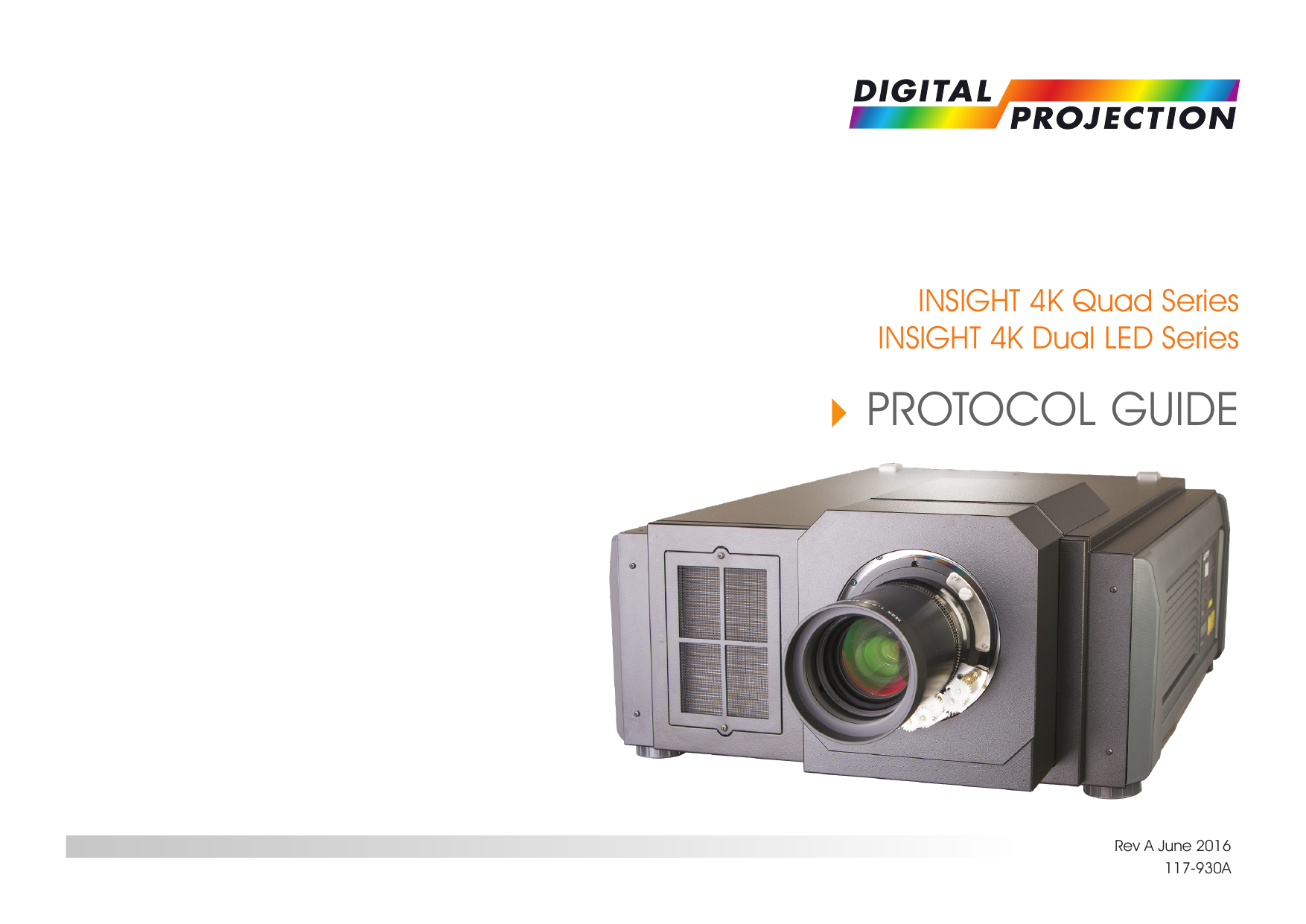 Digital Projection INSIGHT 4K Quad Series Protocol Manual Manualzz