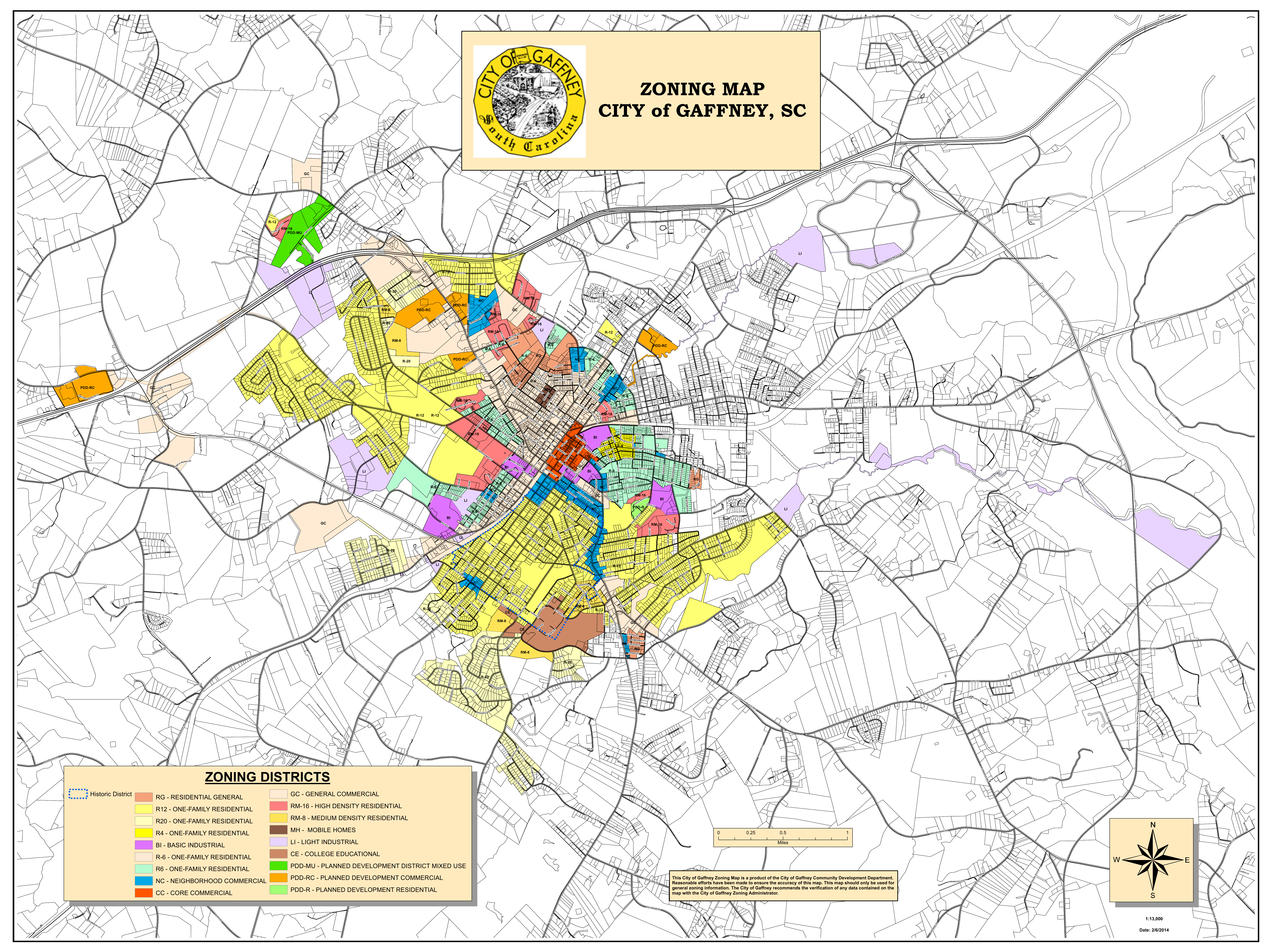 Cherokee County Sc Zoning Map Zoning Map City Of Gaffney, Sc | Manualzz