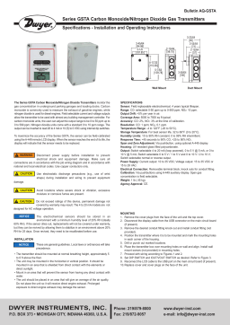 GSTA CO/NO2 Transmitter Installation and Operating Instructions