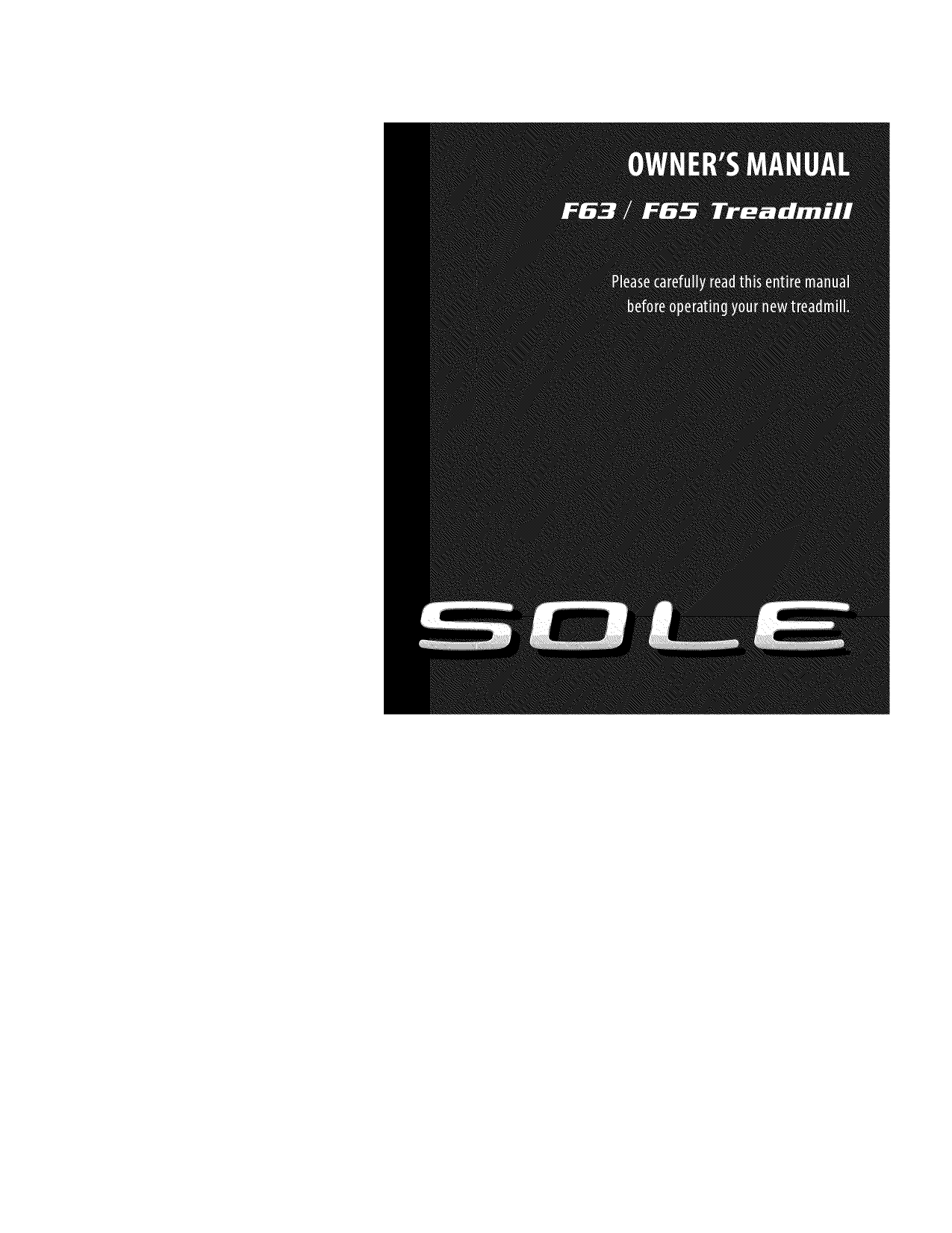 Sole F65 Treadmill Manual
