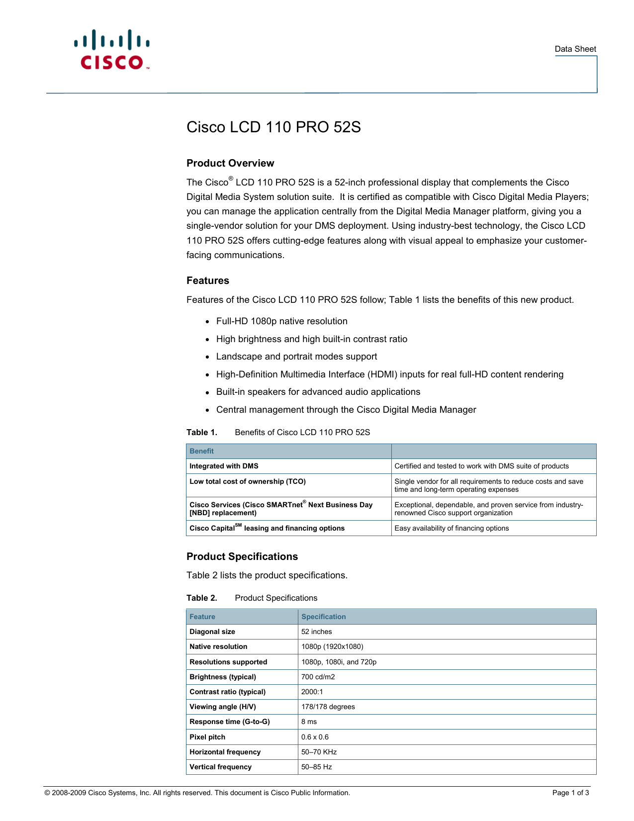 Cisco Lcd 110 Pro 52s International Global Solution Manualzz