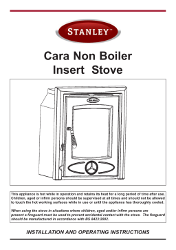 Stanley Cara Non Boiler Insert Stove Installation And Operating Instructions Manual