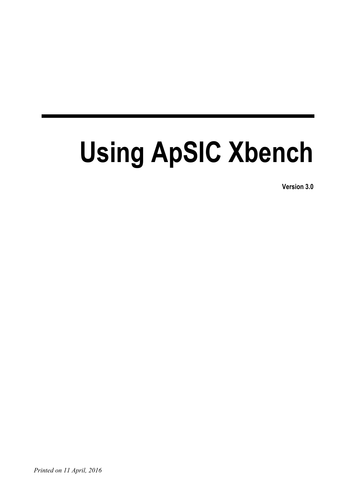 apsic xbench check