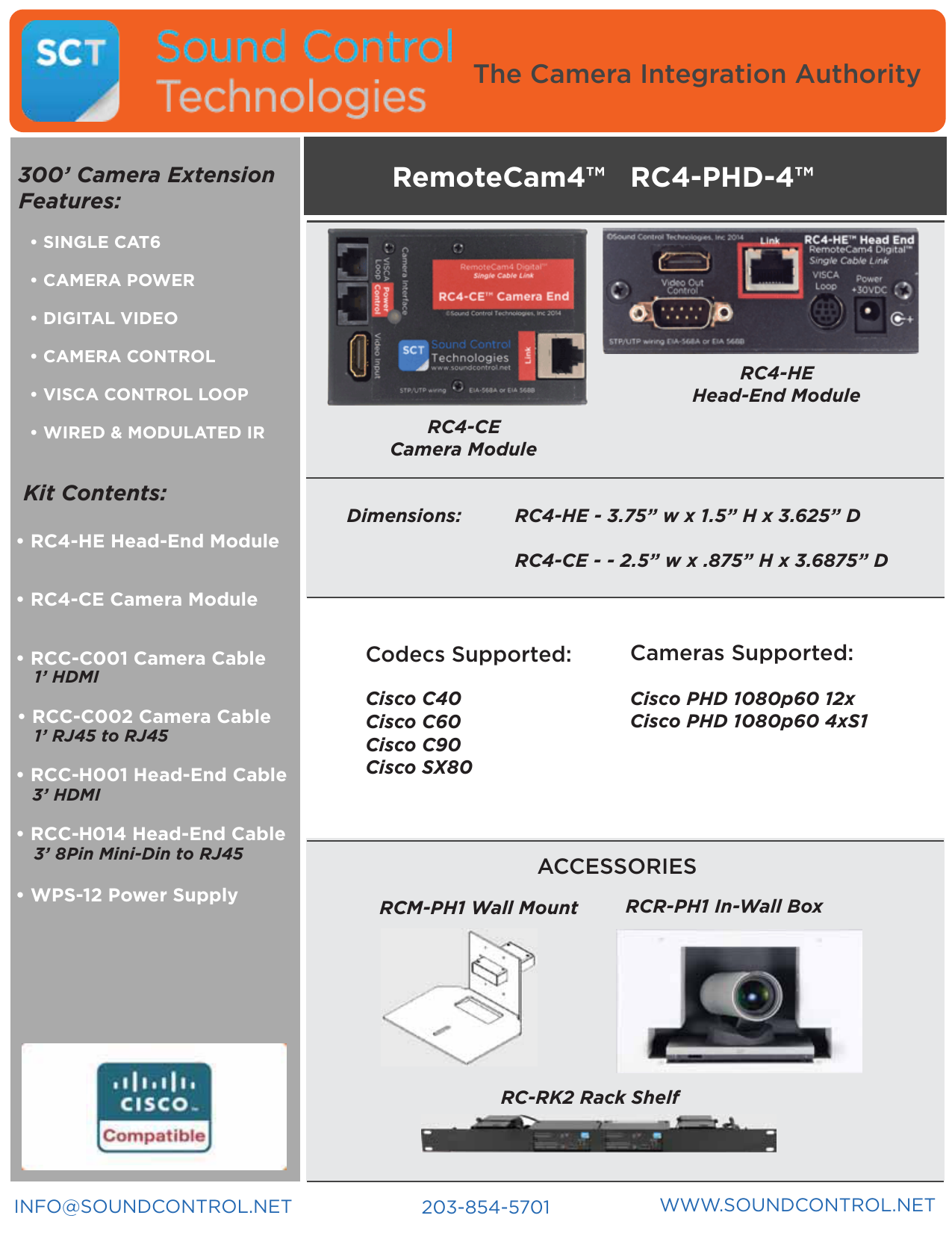 RemoteCam4™ RC4-PHD-4 - Sound Control Technologies | Manualzz