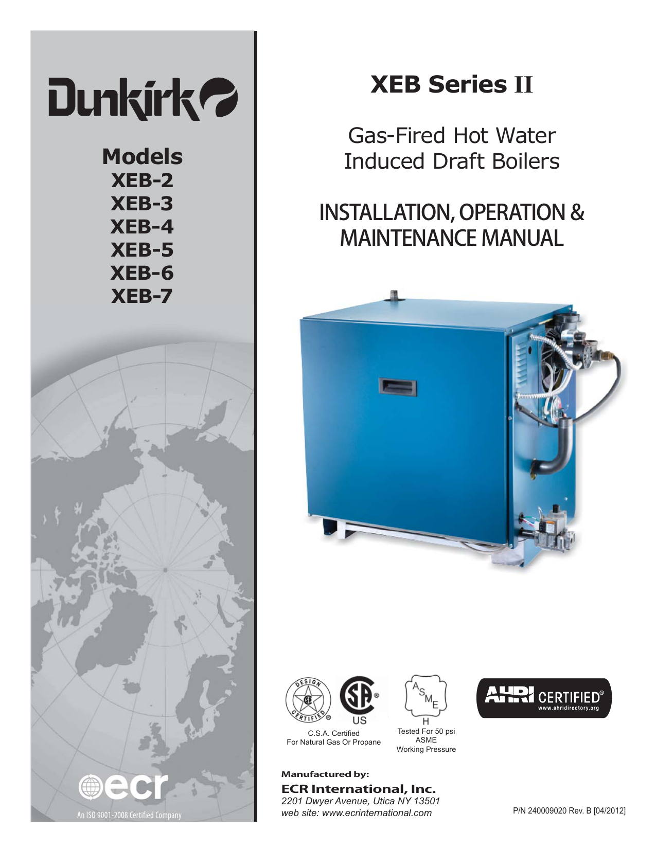 Dunkirk XEB Series II Installation & Operation Manual Manualzz