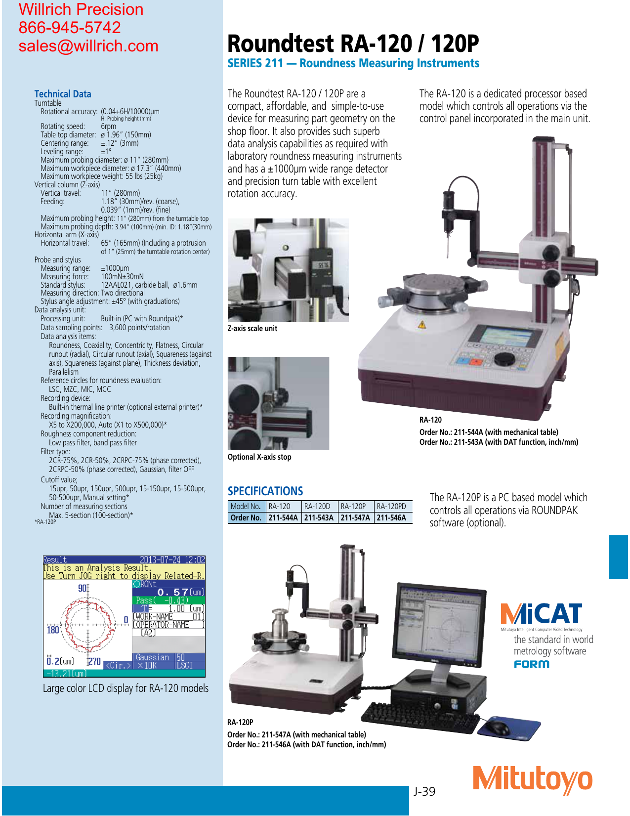 Roundtest Ra 1 1p Willrich Precision Instruments Manualzz