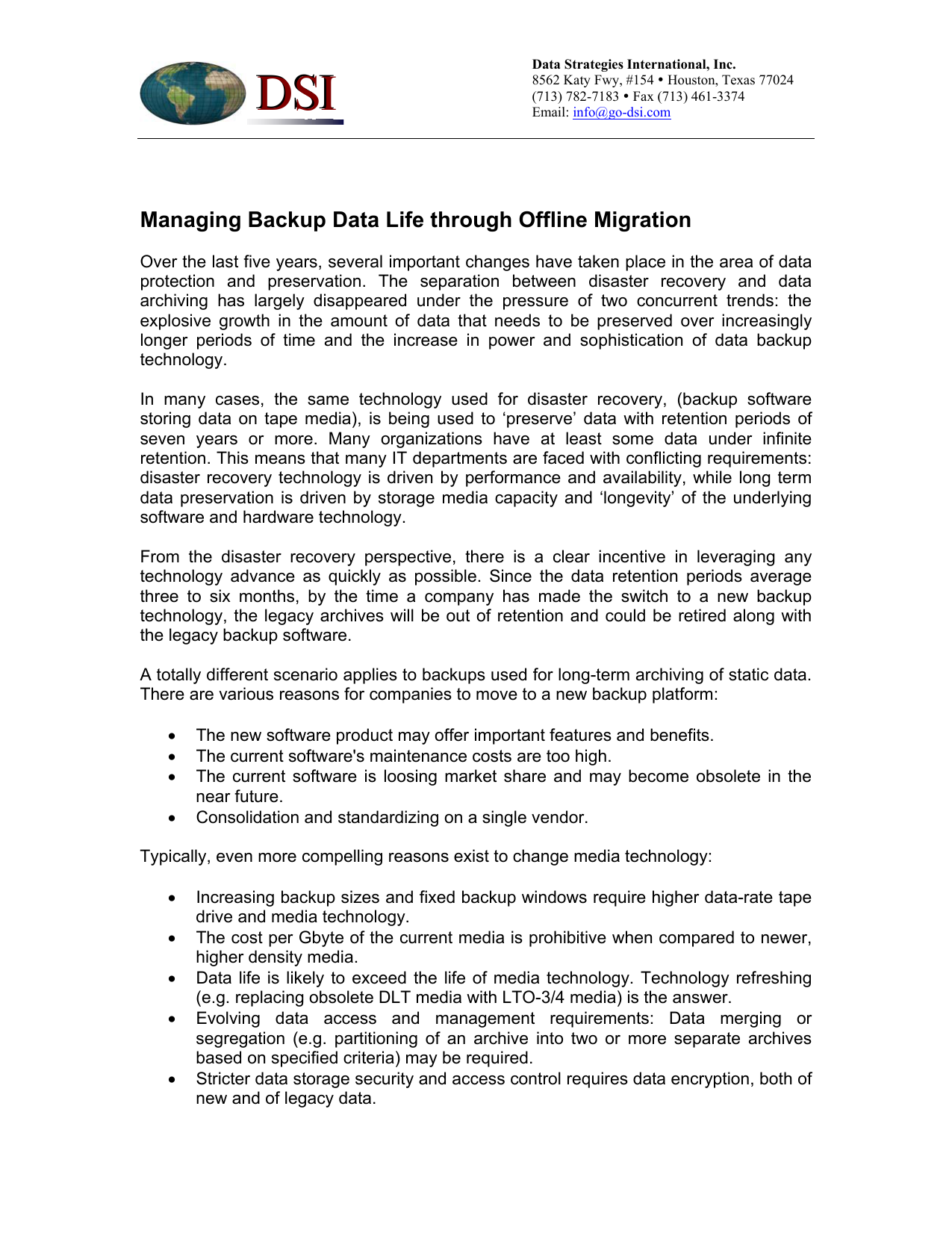 Managing Backup Data Life Through Offline Migration - 