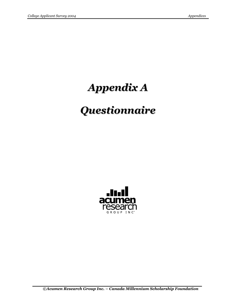 Appendix A Questionnaire Manualzz