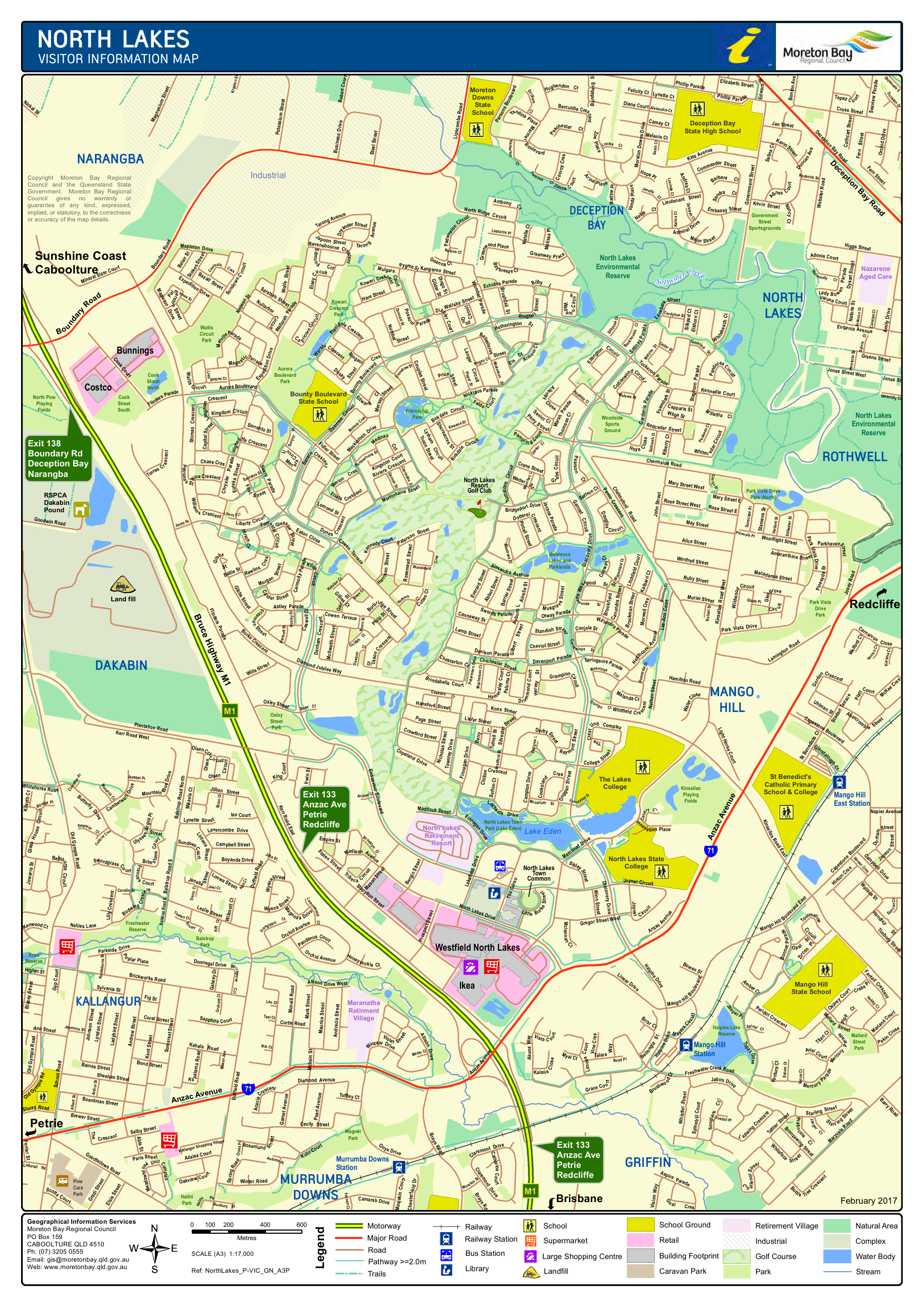 North Lakes Qld Map North Lakes Visitor Information Map | Manualzz