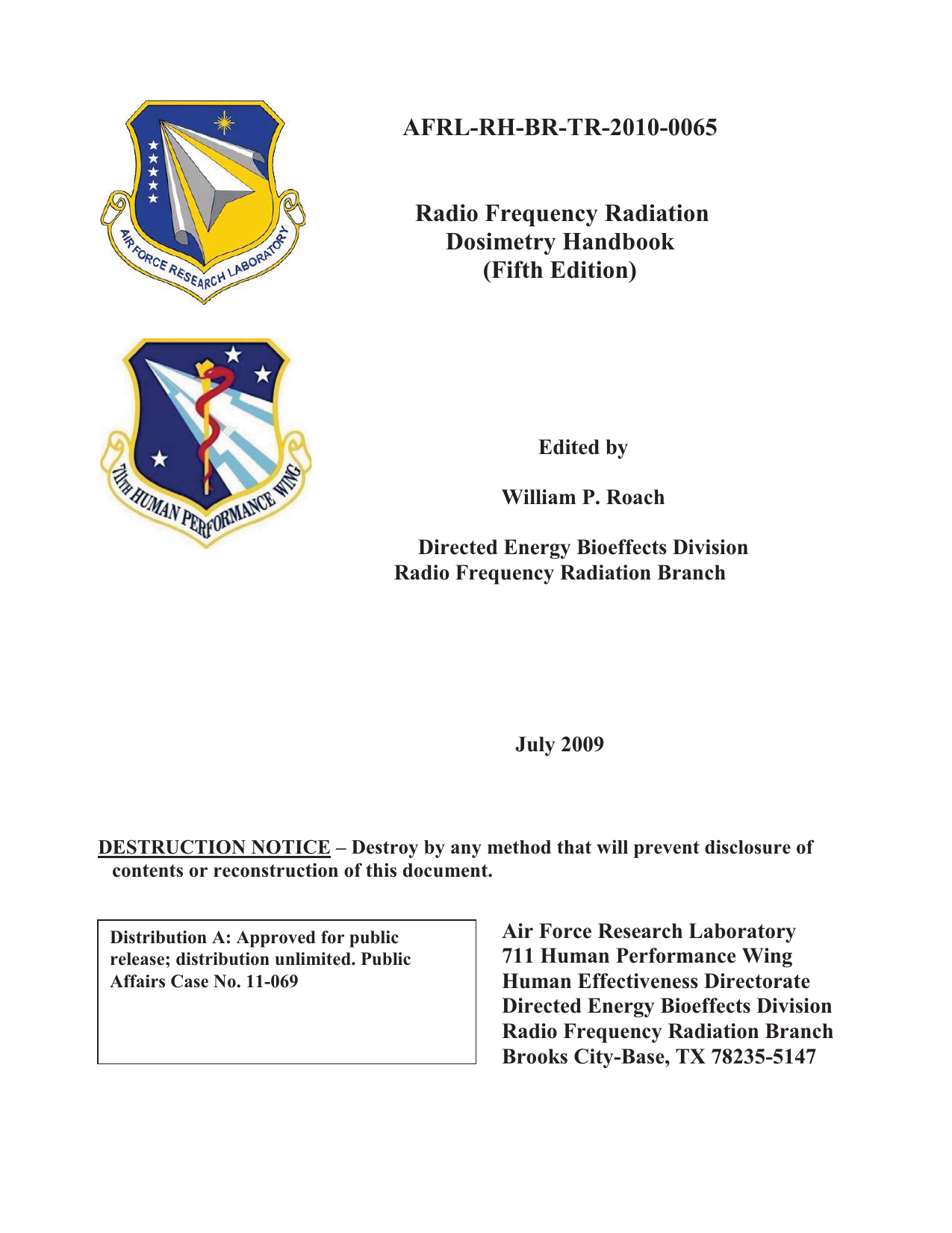 Air Force Handbook On Radio Frequency Radiation Dosimetry Manualzz