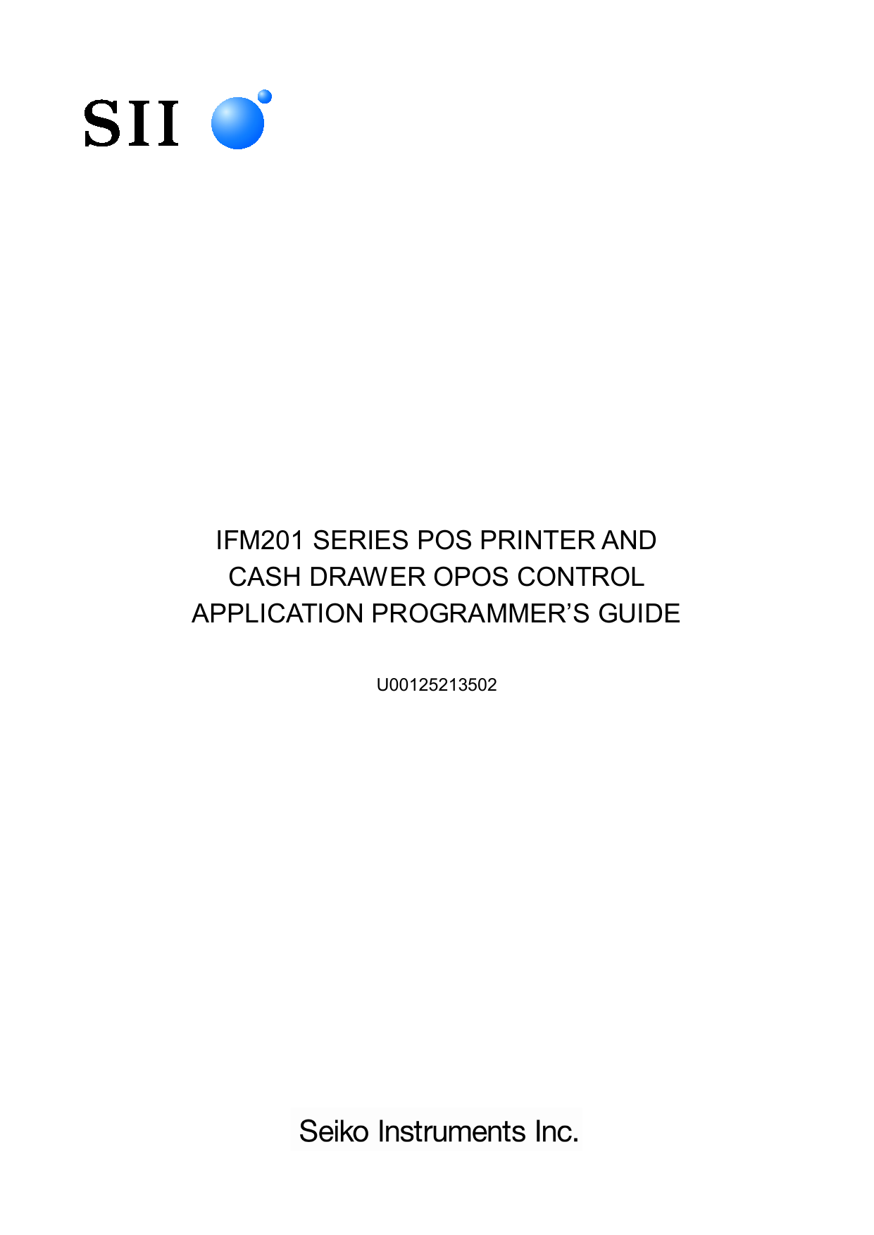 Ifm201 Series Pos Printer And Cash Drawer Opos Control Application