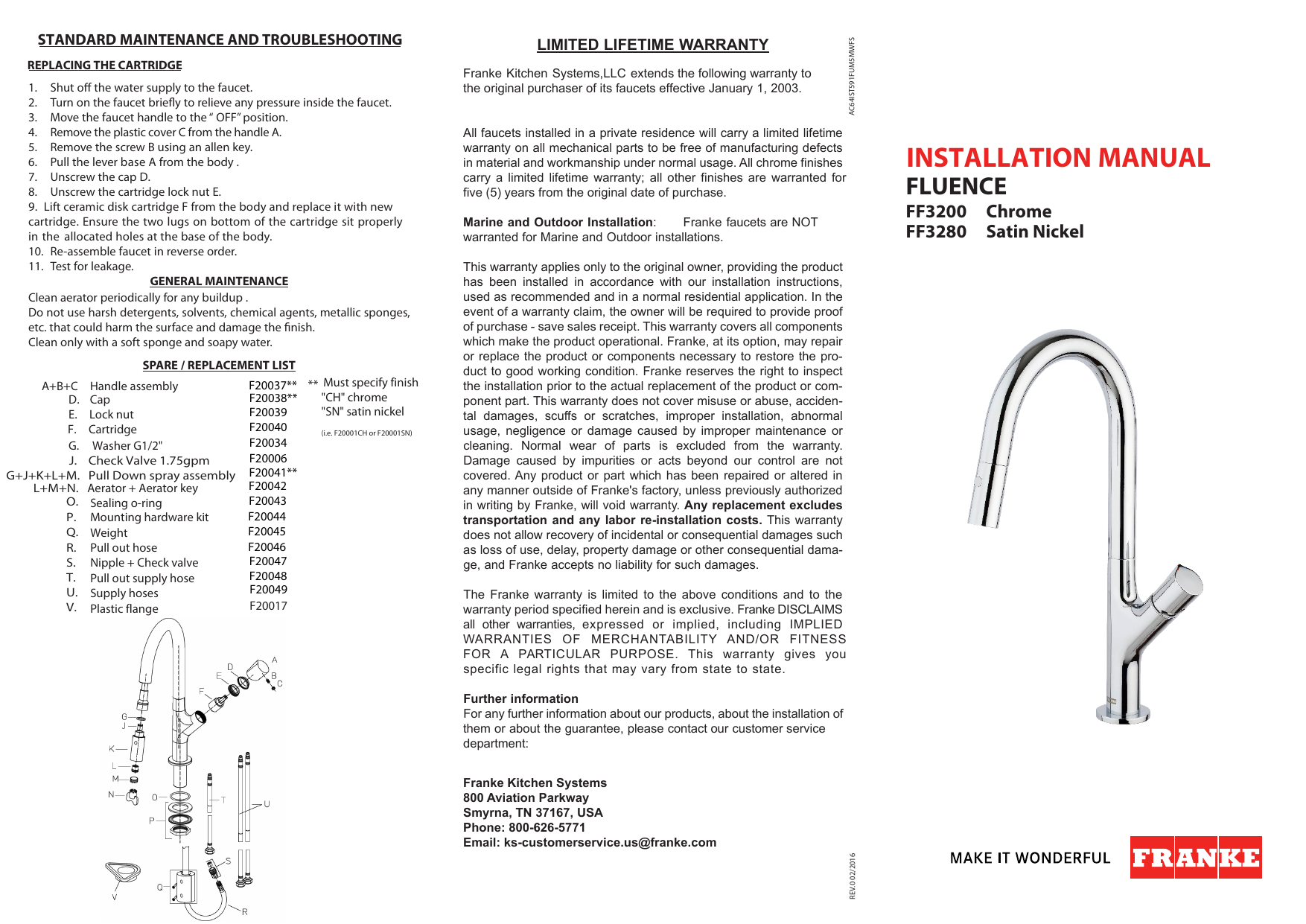 Franke Kitchen Faucet Replacement Parts Review Home Co