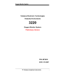 Oxygen Monitor 3220 Multi-Channel Instruction Manual