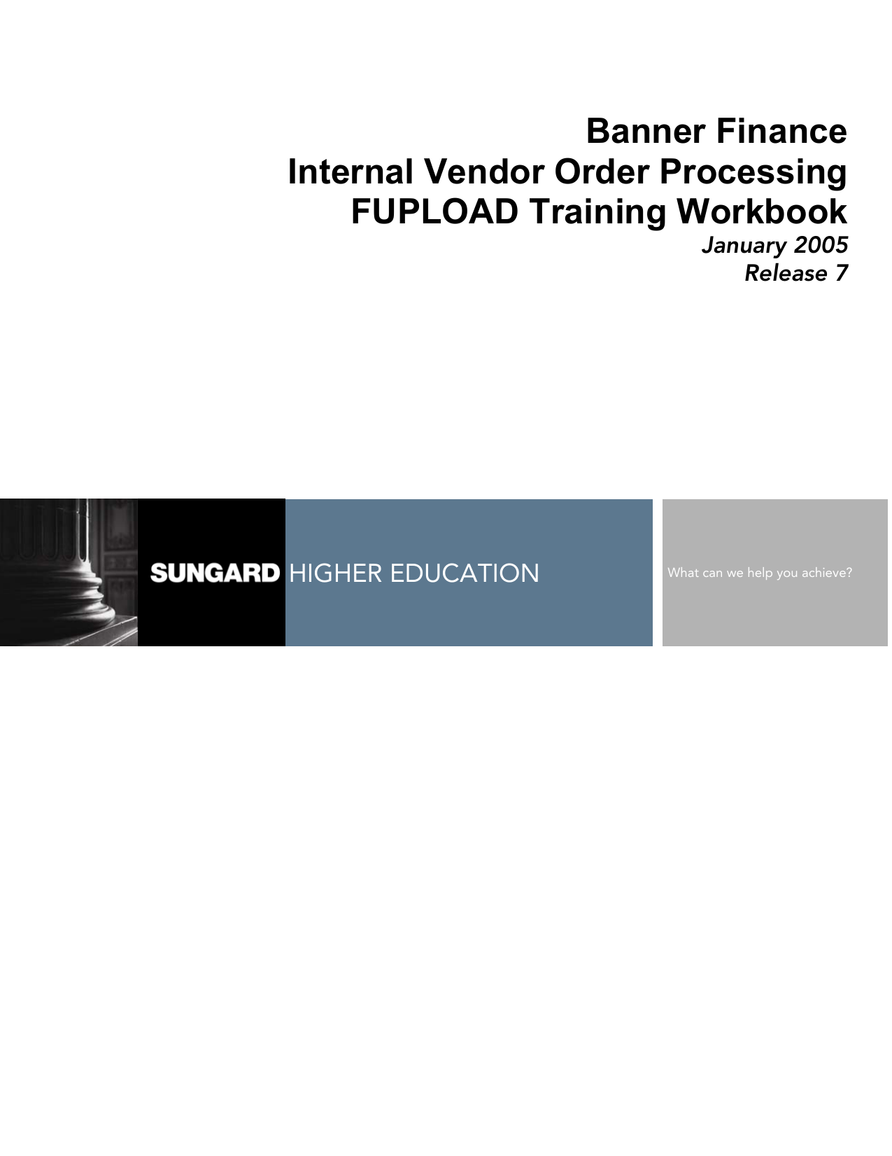 Banner Finance Internal Vendor Order Processing Fupload Manualzz Com
