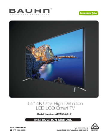 55” 4K Ultra High Definition LED LCD Smart TV | Manualzz