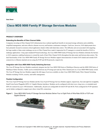 Cisco MDS 9000 IP Storage Services Modules | Manualzz