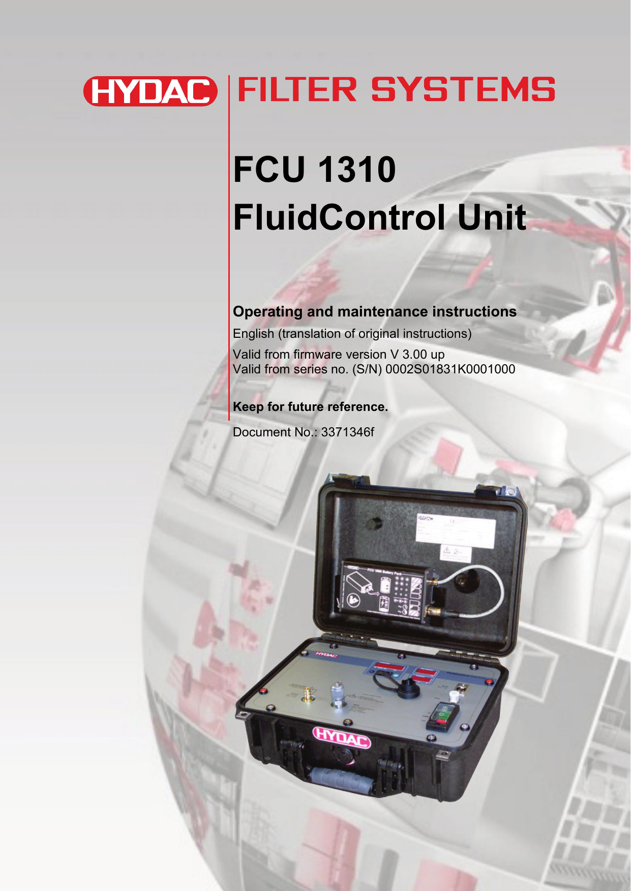 Hydac FCU 1310 Operating And Maintenance Instructions Manual Manualzz