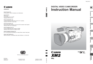 Canon XM2 Camcorder Instruction manual | Manualzz