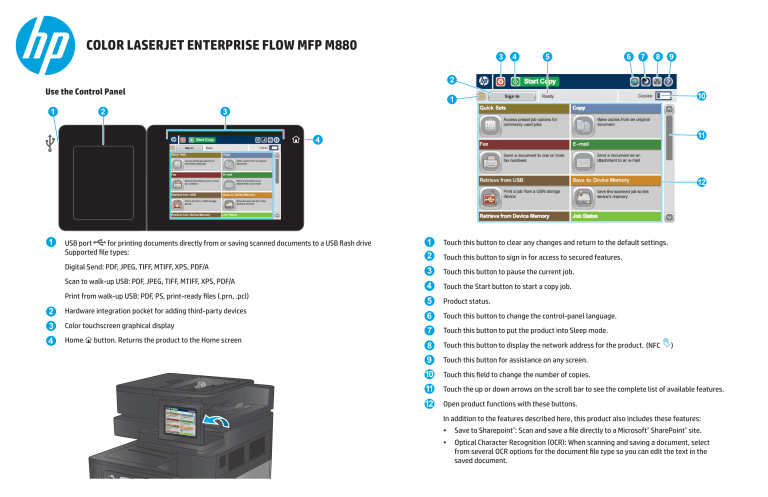 color laserjet flow mfp m880