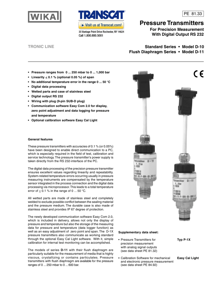Wika Pressure Transmitter Wiring Diagram