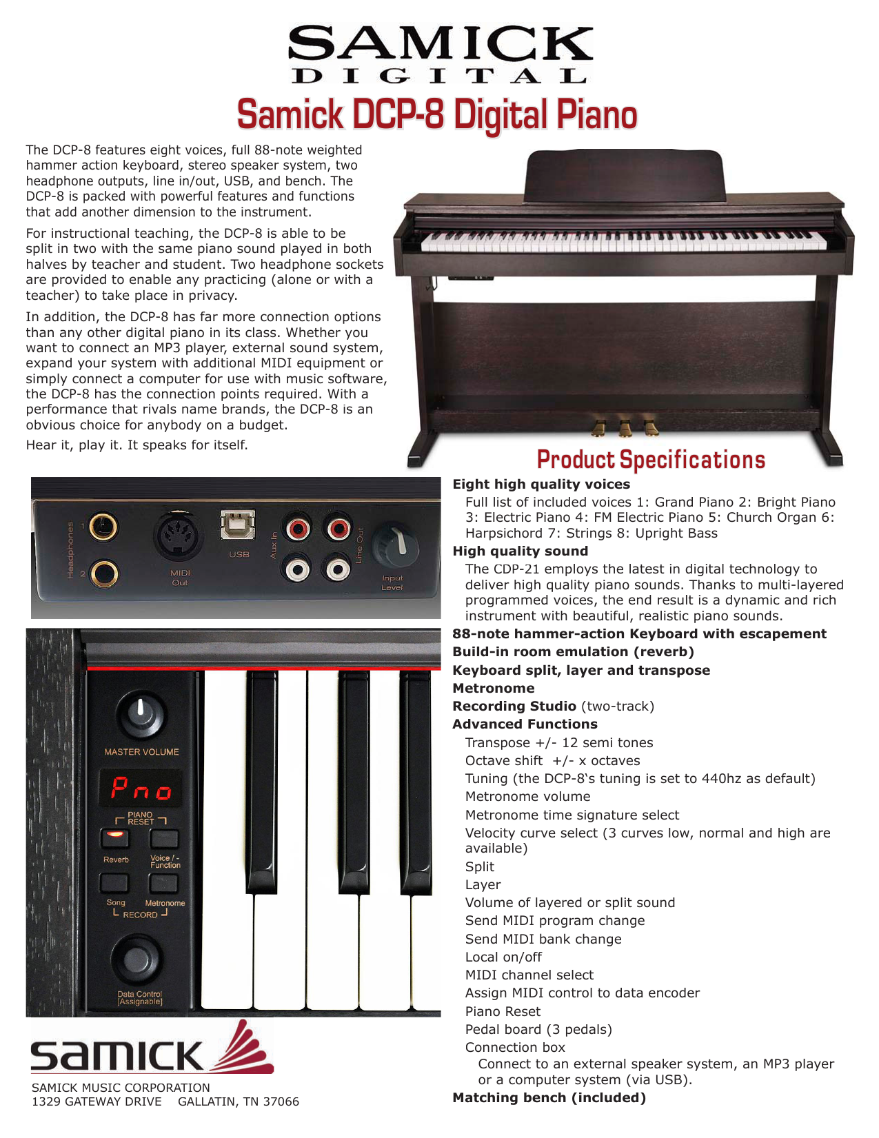 samick piano sg110 installation manual