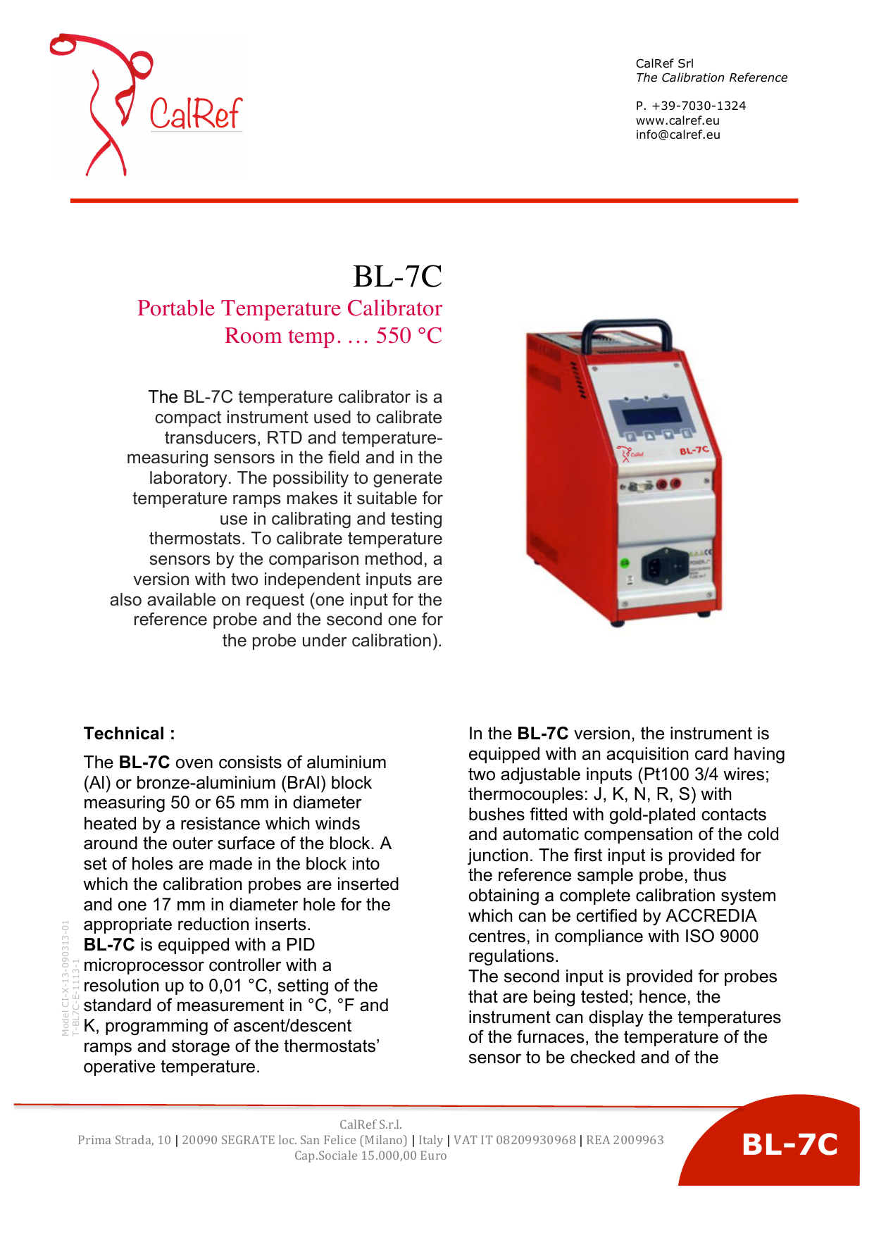 Portable Temperature Calibrator Room Temp 550 C