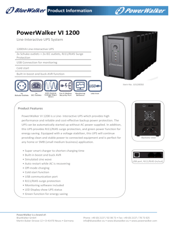 PowerWalker VI 1200 | Manualzz