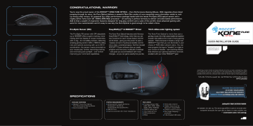 Roccat Kone Pure Optical Gaming Mouse Quick Install Guide Manualzz