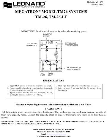 megatron® model tm26 systems tm-26, tm-26-lf | Manualzz