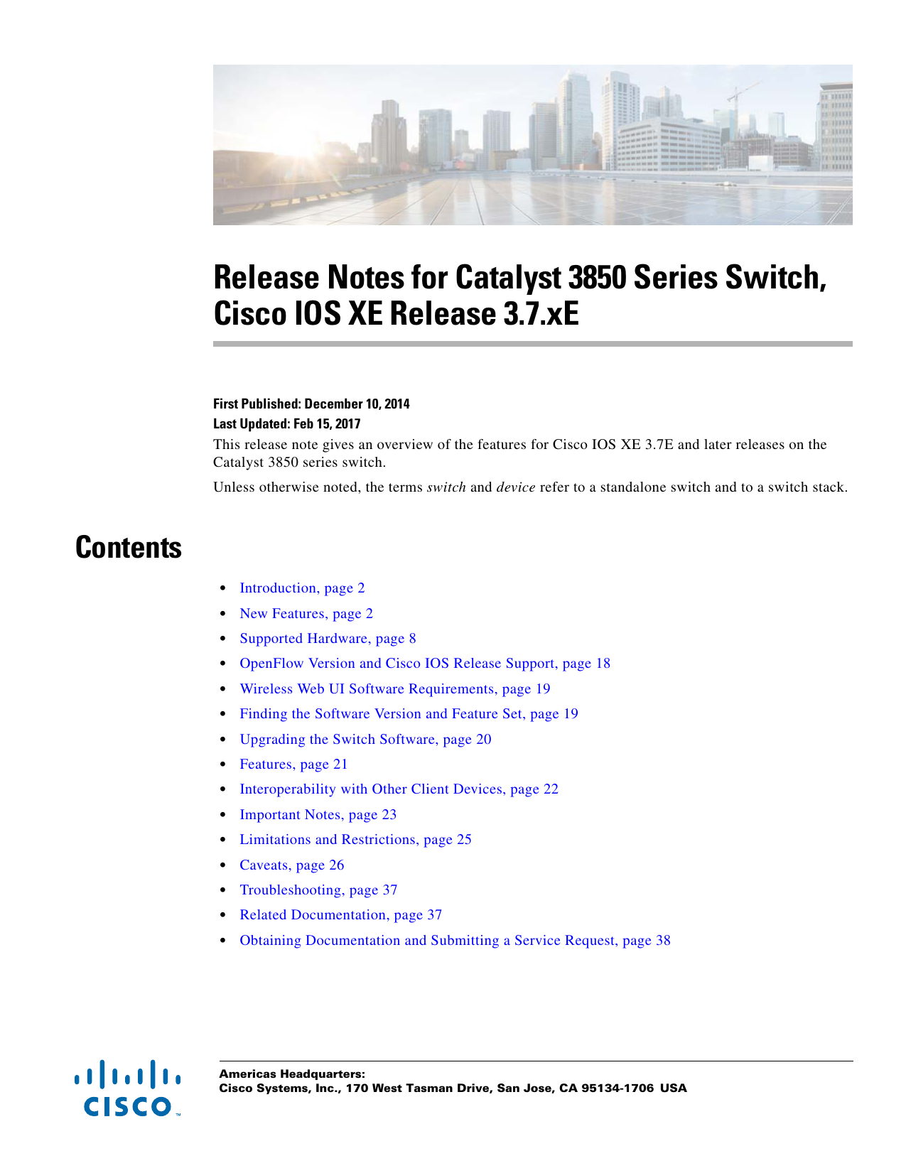 cisco ios xe 3.7 release notes cisco ios xe 3.7 release notes