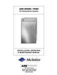 Air Dehydration System ADK 15000 - Installation &amp; Maintenance Manual