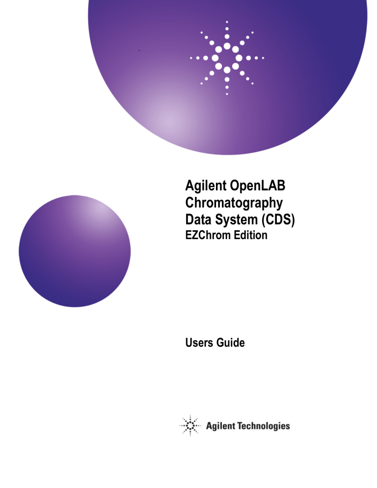 Agilent OpenLAB Chromatography Data System (CDS) Manualzz