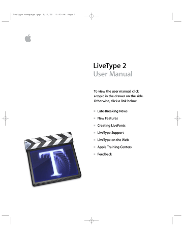 LiveType User Manual | Manualzz