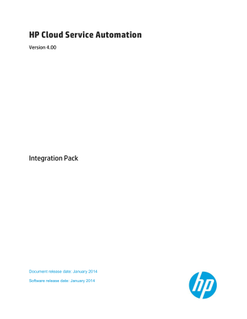 HP Cloud Service Automation Integration Pack White Paper | Manualzz