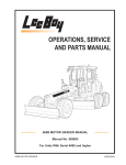 LeeBoy 685B Motor Grader Operations, Service and Parts Manual
