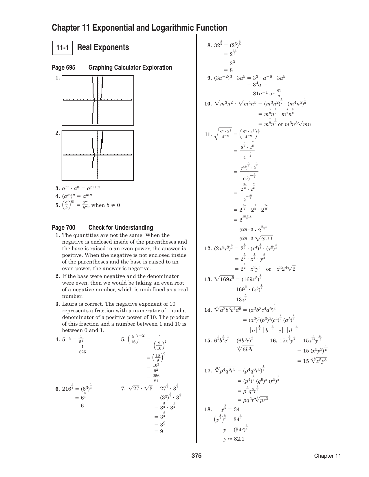 Chapter 11 Exponential And Logarithmic Function Manualzz