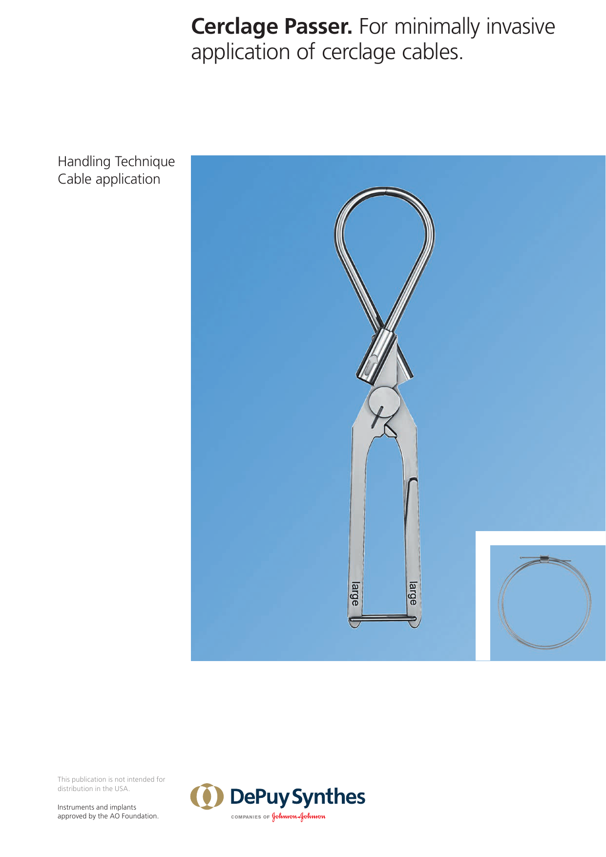 Cerclage Passer. For minimally invasive application of cerclage | Manualzz